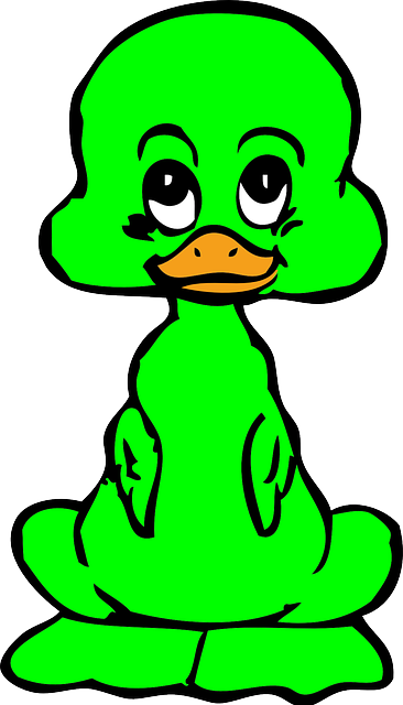 Free download Duckling Duck Green - Free vector graphic on Pixabay free illustration to be edited with GIMP free online image editor