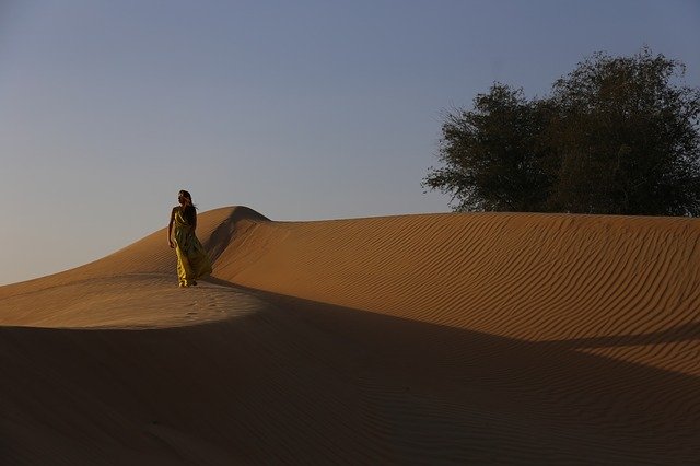 Free download Dune Woman Sand -  free photo or picture to be edited with GIMP online image editor