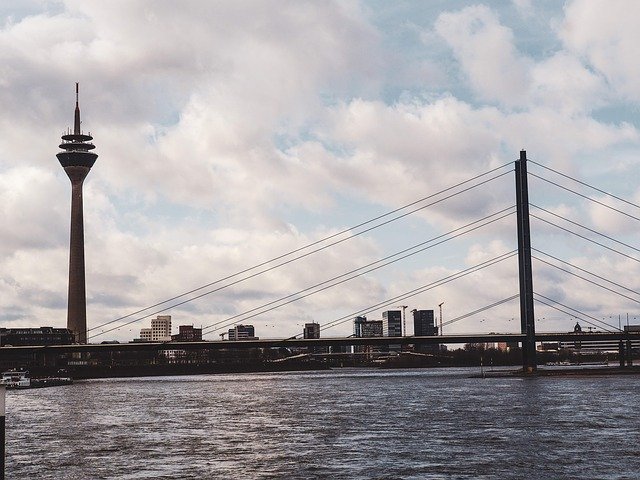 Free download Dusseldorf Germany Rhein Tower -  free photo or picture to be edited with GIMP online image editor