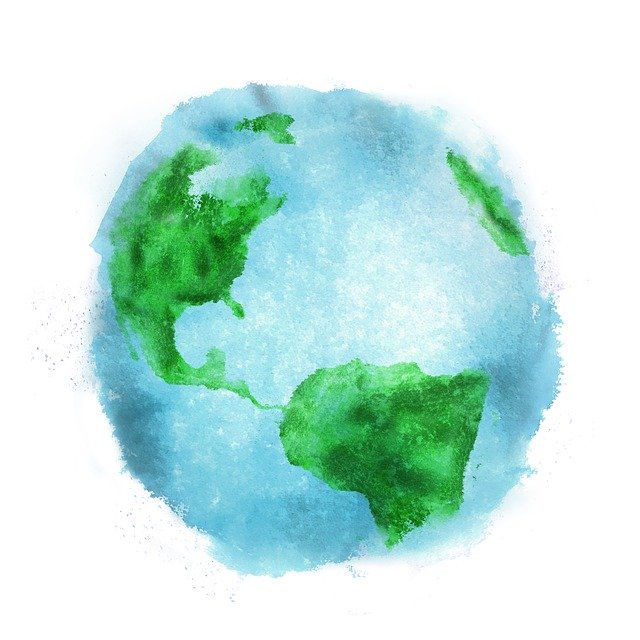 Free download Earth Globe Watercolors -  free illustration to be edited with GIMP free online image editor