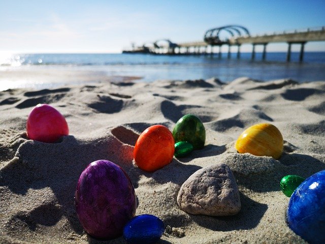 Free download Easter Beach Eggs -  free free photo or picture to be edited with GIMP online image editor