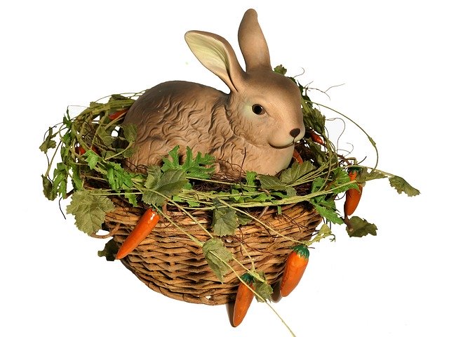 Free download Easter Bunny In The Basket -  free illustration to be edited with GIMP free online image editor