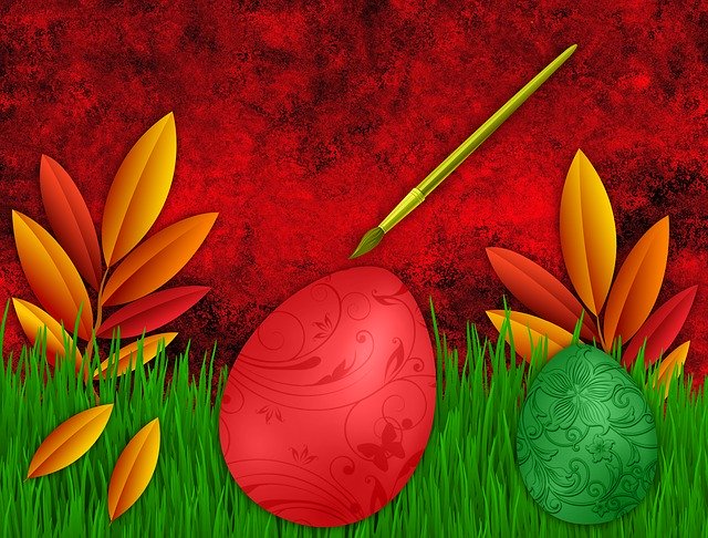 Free download Easter Egg Leaves -  free illustration to be edited with GIMP free online image editor