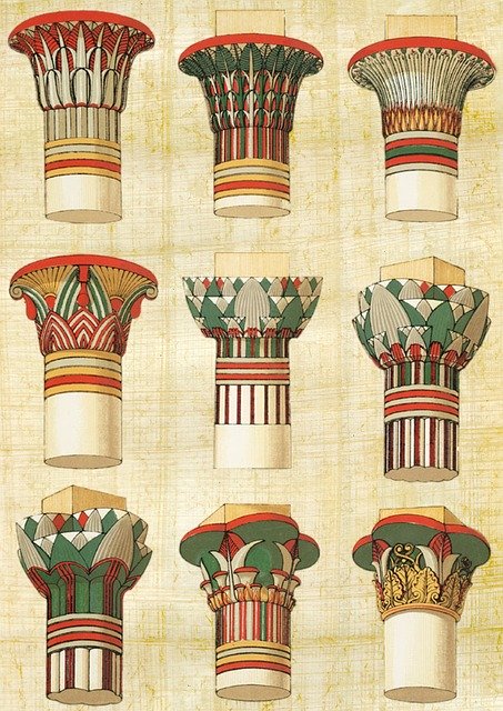 Kostenloser Download Egyptian Architecture Column - kostenlose Illustration, die mit dem kostenlosen Online-Bildeditor GIMP bearbeitet werden kann