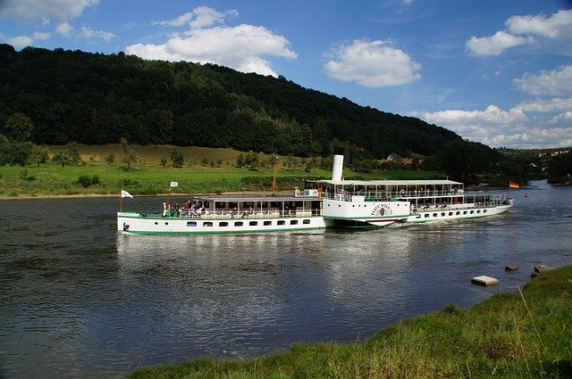 Free download Elbe River Ship -  free photo or picture to be edited with GIMP online image editor