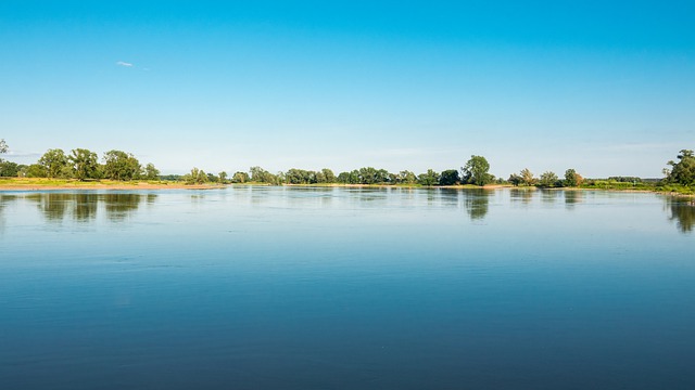 Free download elbe river summer reflection mirror free picture to be edited with GIMP free online image editor