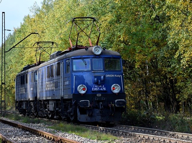 Free download Electric Locomotive Forest Tracks -  free photo or picture to be edited with GIMP online image editor