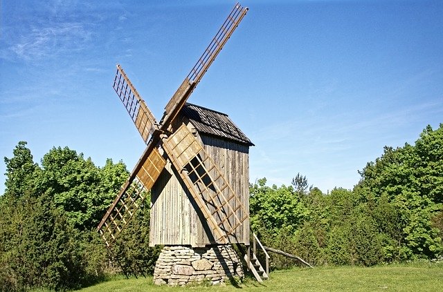 Free download Estonia Muhu Island Windmill -  free photo or picture to be edited with GIMP online image editor