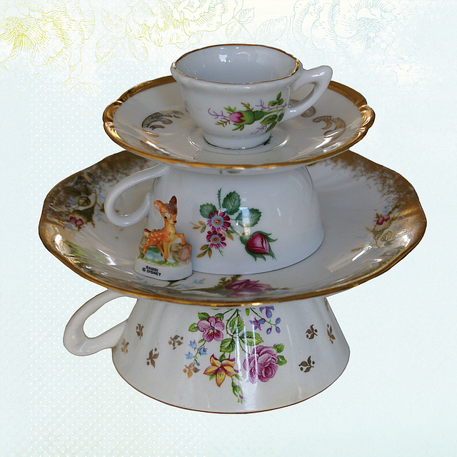 Free download Etagere Vintage Tea -  free illustration to be edited with GIMP free online image editor