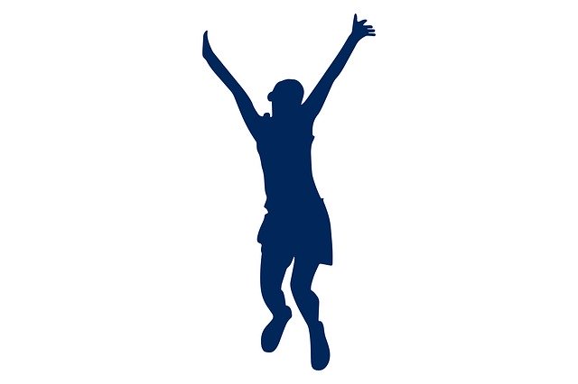 Free download Excited Young Silhouette -  free illustration to be edited with GIMP free online image editor