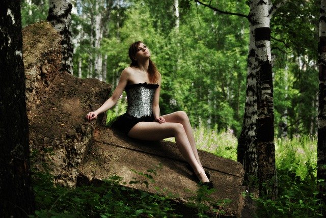 Free download Fabulous Girl On The Stone Sitting -  free free photo or picture to be edited with GIMP online image editor