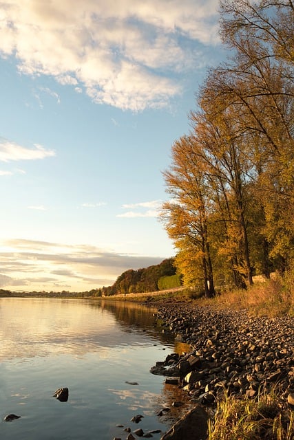 Free download fall sunset landscape water heaven free picture to be edited with GIMP free online image editor