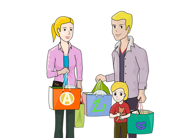 Free download Family Shopping Happy -  free illustration to be edited with GIMP free online image editor