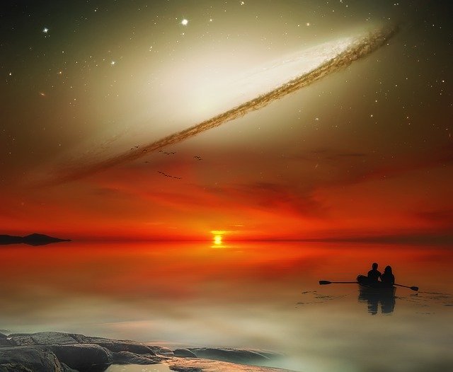 Free download Fantasy Cosmos Sunset -  free illustration to be edited with GIMP free online image editor