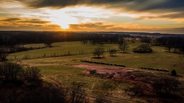 Free download Farm Landscape Sunset -  free photo or picture to be edited with GIMP online image editor