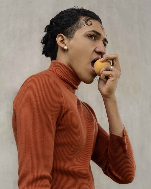 Free download fashion eating fruit model free picture to be edited with GIMP free online image editor