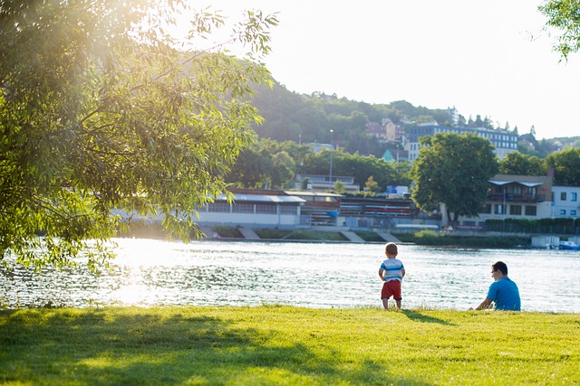 Free download father and son river park family free picture to be edited with GIMP free online image editor