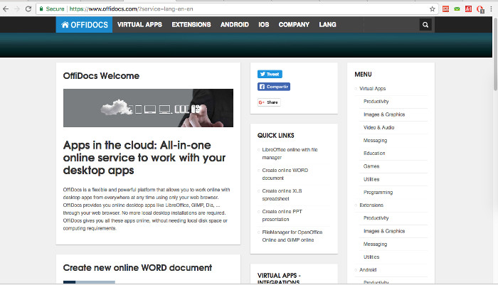 OffiDocs website for desktop