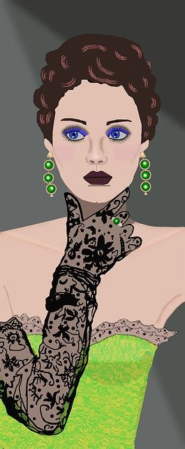 Free download Female Pretty Lace Gloves -  free illustration to be edited with GIMP free online image editor