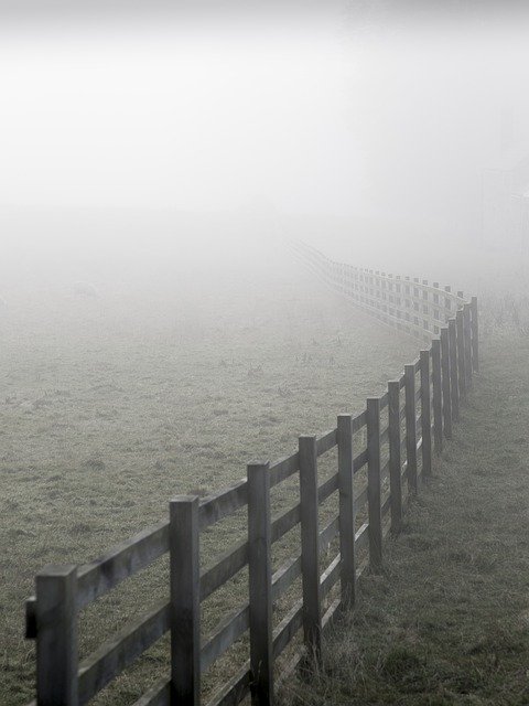 Free download Fence Mist Landscape -  free photo or picture to be edited with GIMP online image editor