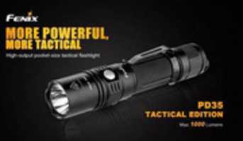 Free download Fenix PD 35 TAC Cree XP L 1000 LM 18650 LED Tactical Flashlight 01 free photo or picture to be edited with GIMP online image editor