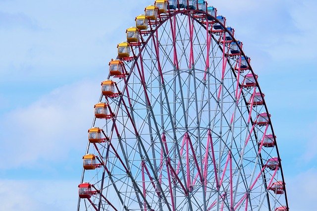 Free download Ferris Wheel Blue Sky Great View -  free photo or picture to be edited with GIMP online image editor