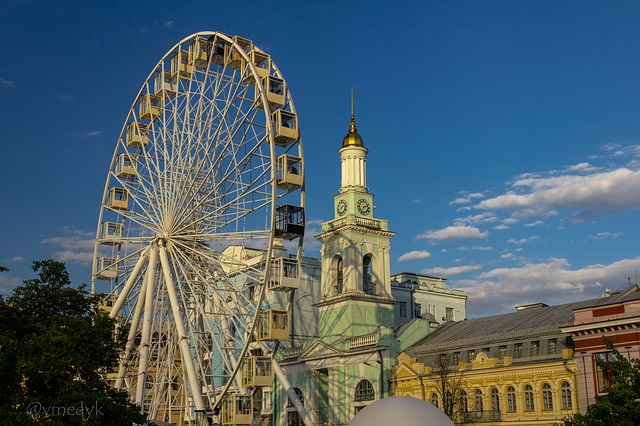 Free download ferris wheel clock tower kiev hem free picture to be edited with GIMP free online image editor