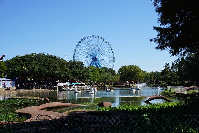 Free download Ferris Wheel Fair Park Texas Swan -  free photo or picture to be edited with GIMP online image editor