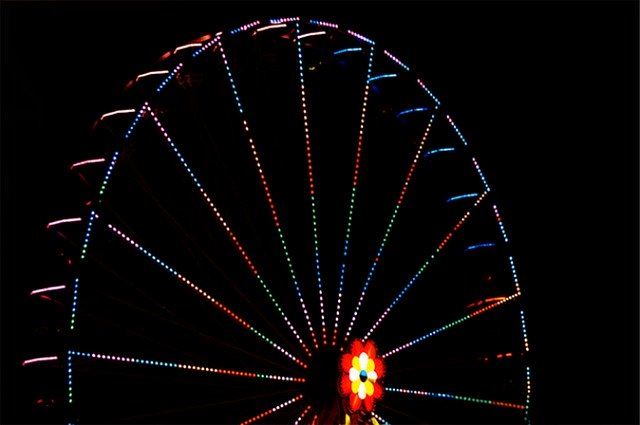 Free download Ferris Wheel Night Photograph -  free photo or picture to be edited with GIMP online image editor