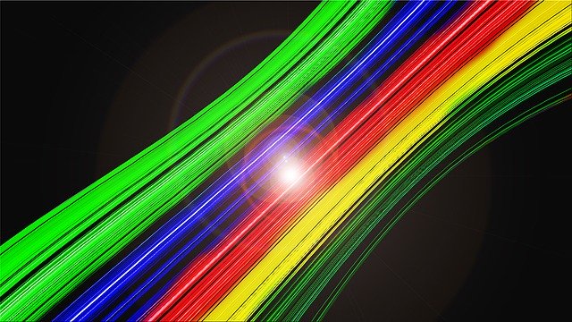 Free download Fiber Optic Cable Rainbow Colors -  free illustration to be edited with GIMP free online image editor