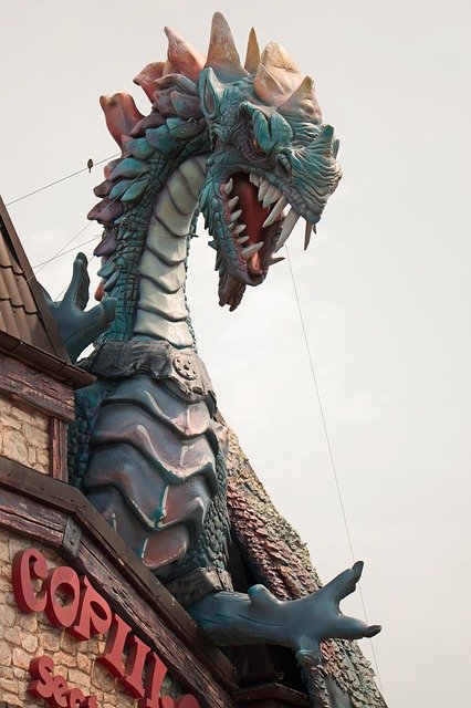 Free download Figurine Amusement Park Dragon -  free photo or picture to be edited with GIMP online image editor