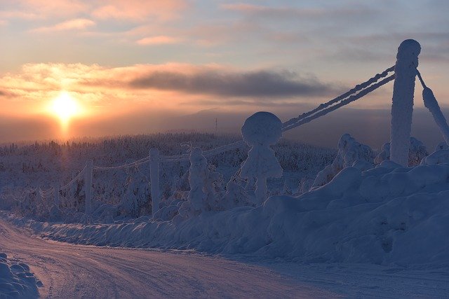 Free download Finland Sunrise Winter Dream -  free photo or picture to be edited with GIMP online image editor