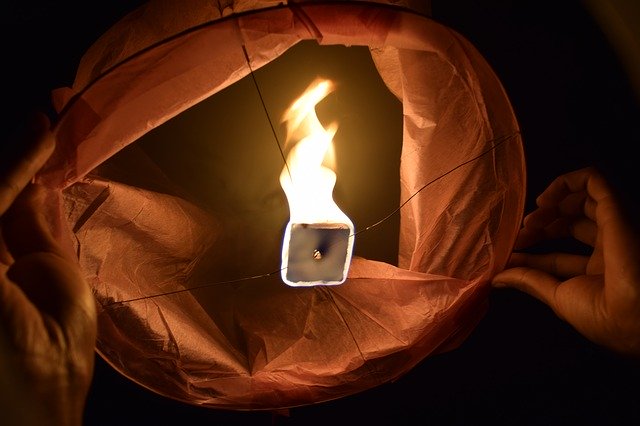 Free download Fire Skylantern Night -  free photo or picture to be edited with GIMP online image editor