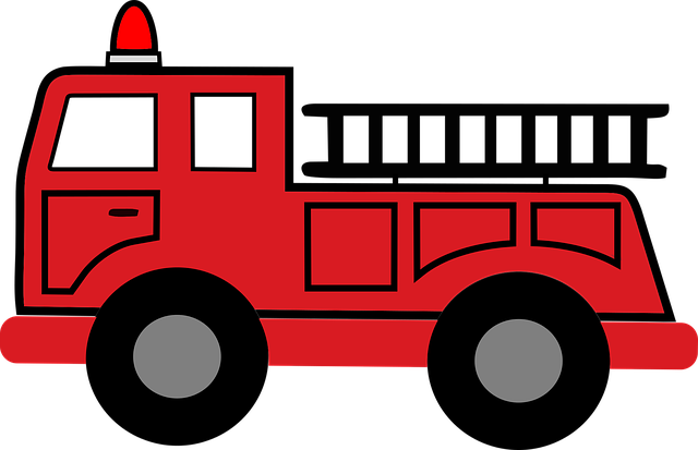 Free download Fire Truck Hook And Ladder - Free vector graphic on Pixabay free illustration to be edited with GIMP free online image editor