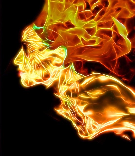Free download Fire Woman Flame -  free illustration to be edited with GIMP free online image editor