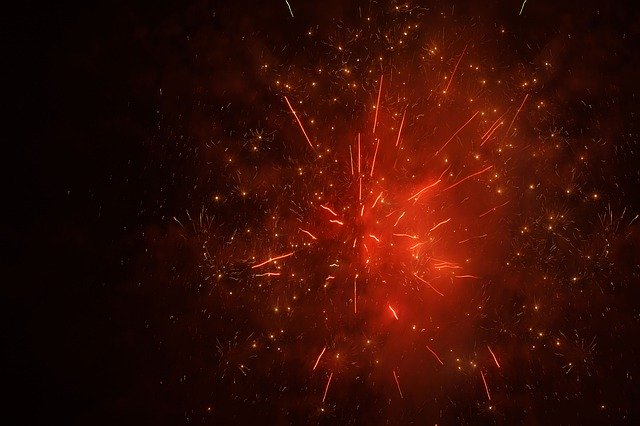 Free download Fireworks Red Sparkle Shower Of -  free illustration to be edited with GIMP free online image editor