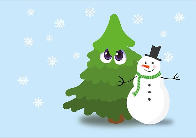 Free download fir tree snowman christmas advent free picture to be edited with GIMP free online image editor