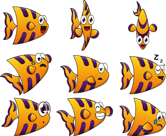 Free download Fish Emoji Expressions - Free vector graphic on Pixabay free illustration to be edited with GIMP free online image editor