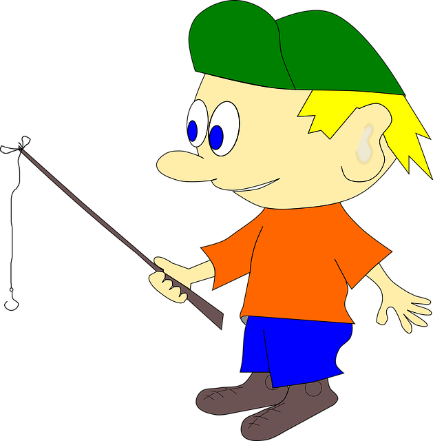 Free download Fisherman Boy - Free vector graphic on Pixabay free illustration to be edited with GIMP free online image editor