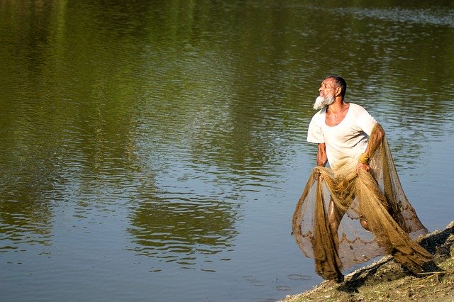 Free download Fisherman Fishing Net -  free photo or picture to be edited with GIMP online image editor