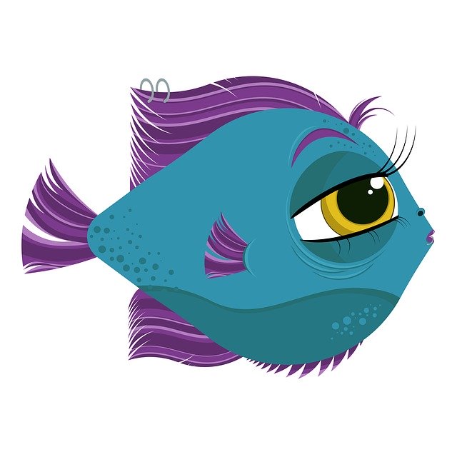 Free download Fish Rock Blue -  free illustration to be edited with GIMP free online image editor