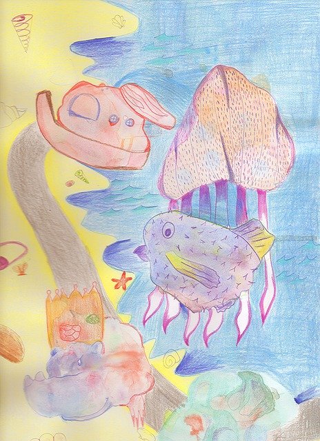 Free download Fish Sea Drawing -  free illustration to be edited with GIMP free online image editor