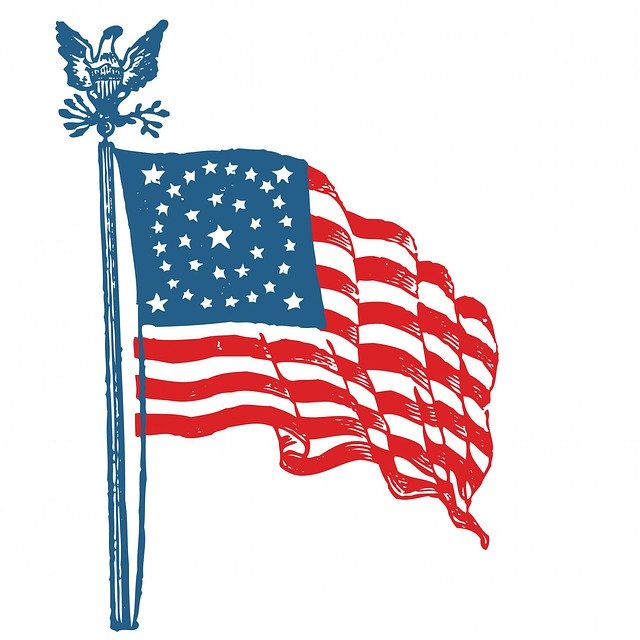 Free download Flag Waving American United -  free illustration to be edited with GIMP free online image editor