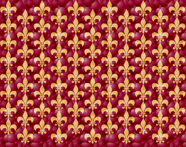 Free download Fleur-De-Lis Purple Gold -  free illustration to be edited with GIMP free online image editor