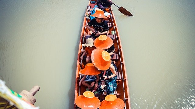 Free download Floating Market Bazaar Thailand -  free photo or picture to be edited with GIMP online image editor