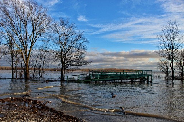 Free download Flood Mississippi River Levee -  free photo or picture to be edited with GIMP online image editor