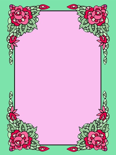 Free download floral frame art drawing sketch free picture to be edited with GIMP free online image editor