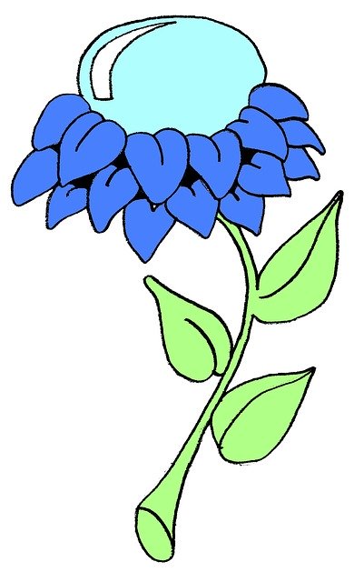 Free download Flower Fantasy Blue -  free illustration to be edited with GIMP free online image editor