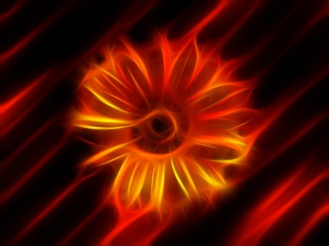 Descarga gratuita Flower Fiery Abstract - ilustración gratuita para ser editada con GIMP editor de imágenes en línea gratuito