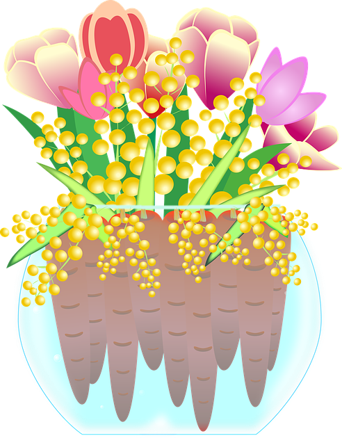 Free download Flower Floral Vase Spring -  free illustration to be edited with GIMP free online image editor